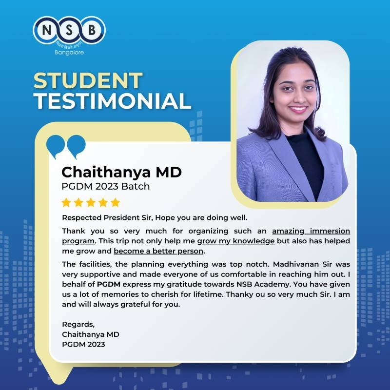 NSB MBA , Bangalore - News & Events 2024