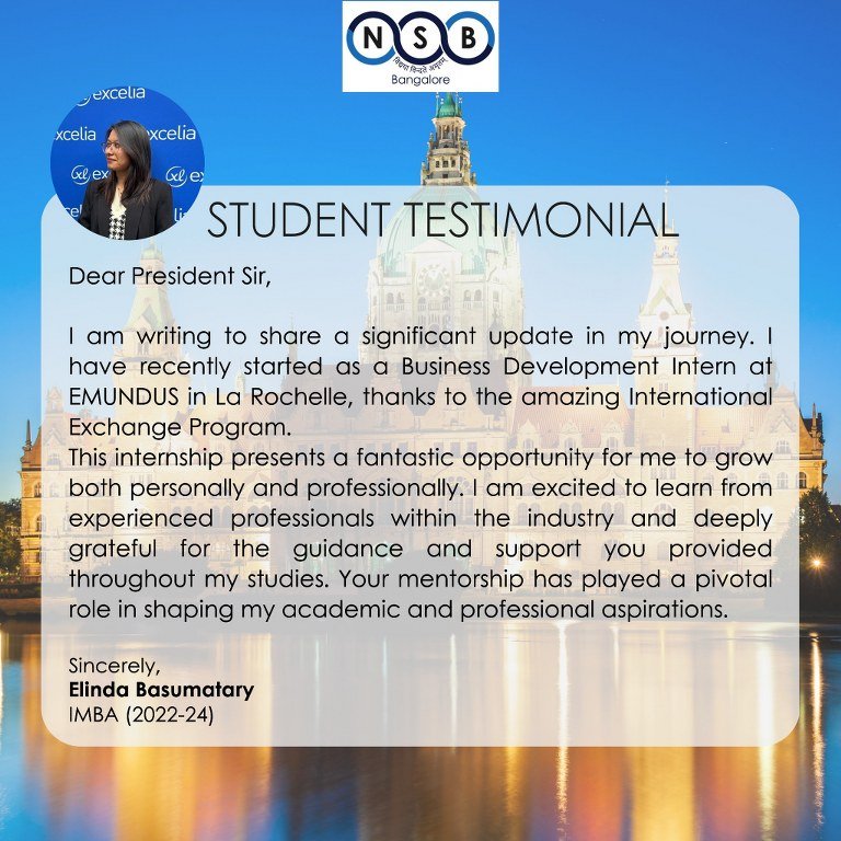 NSB MBA , Bangalore - News & Events 2024