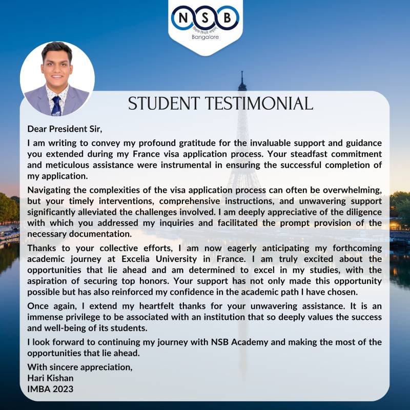 NSB MBA , Bangalore - News & Events 2024