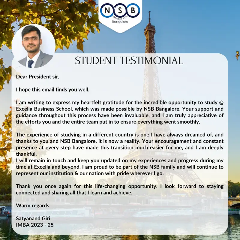 NSB MBA , Bangalore - News & Events 2024