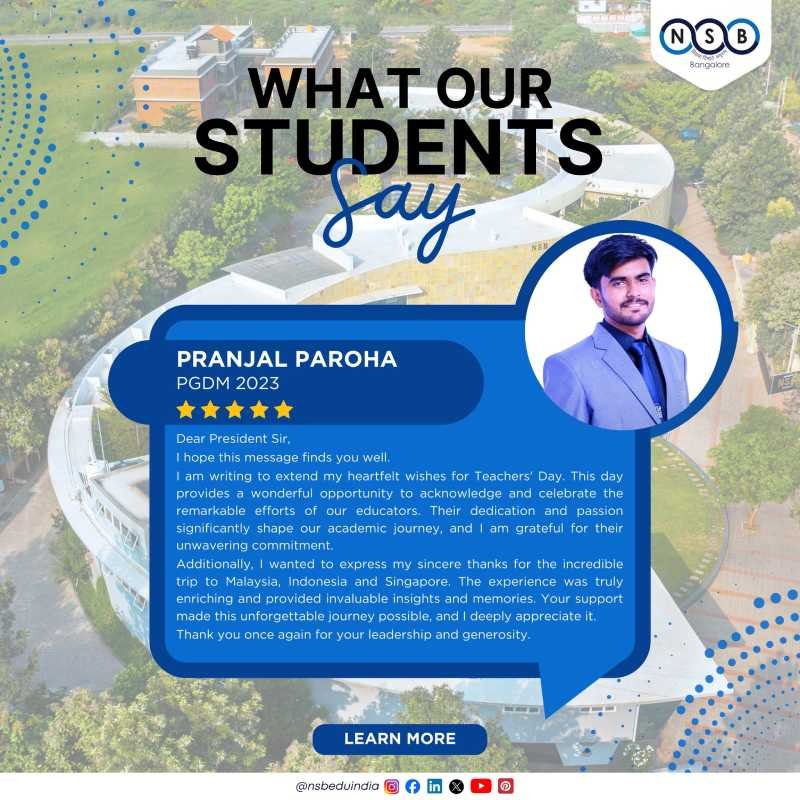 NSB MBA , Bangalore - News & Events 2024